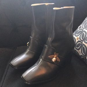gucci bee ankle boots